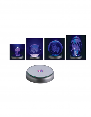 Difusor de Luz LED a Pilas para Medusas de Cristal