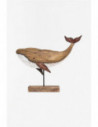 Ballena marina de madera 