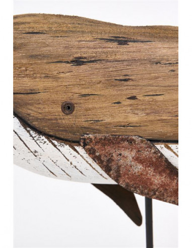  Ballena de metal y madera 