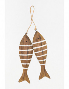 Peces de madera colgantes 