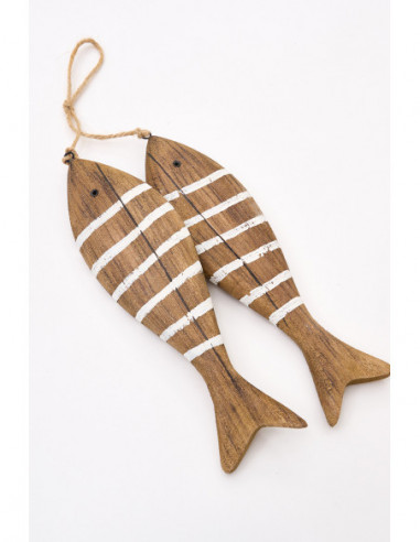  Peces a rayas de madera 