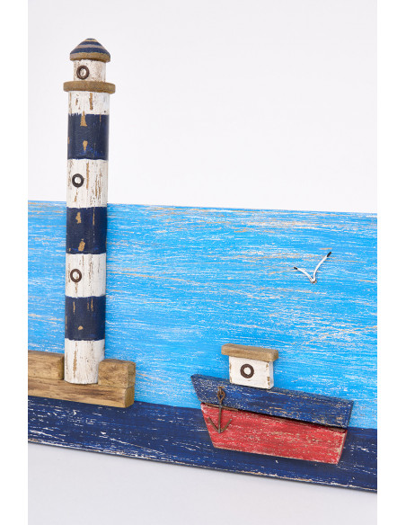  Cuadro faro de madera 