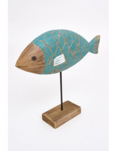 Pez de madera y metal  2