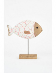 Figura de pez de madera 