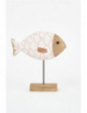 Figura de pez de madera 