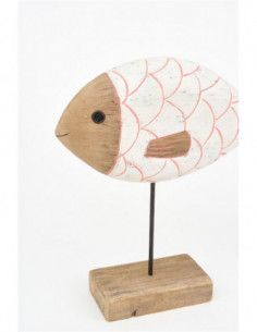 Figura de pez de madera  2