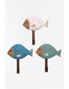 Percheros de pez madera 