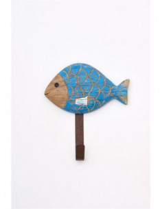 Percheros de pez madera  2