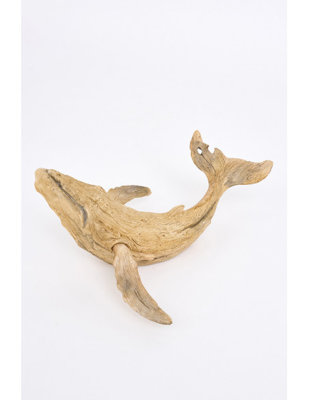 Ballena marina de madera 
