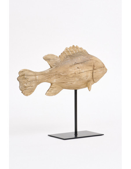  Pez de madera y base metal 