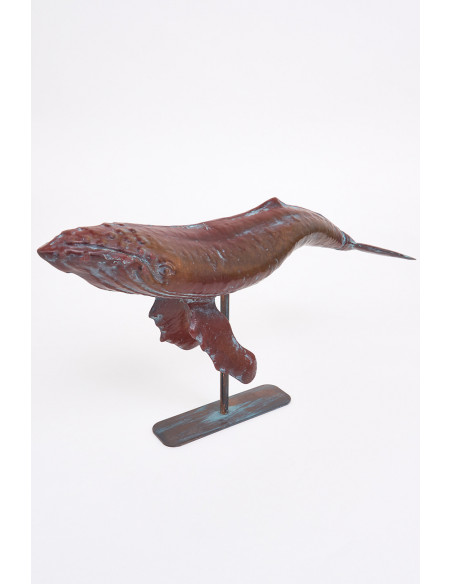  Ballena marrón de metal 
