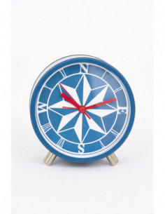 Reloj de metal azulino 