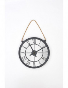 Reloj rústico de metal y madera 