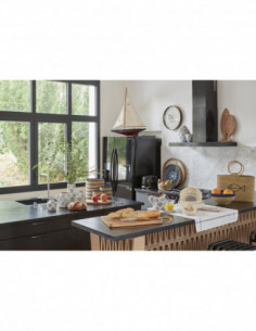 Reloj rústico de metal y madera  2