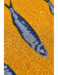 Felpudo rectangular diseño de peces  2