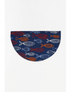 Felpudo media luna de peces 