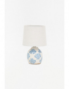 Lámpara de cerámica corales azules 