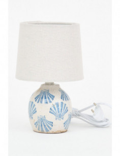 Lámpara de cerámica corales azules  2