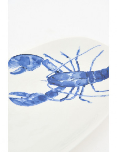 Plato azul de langosta 