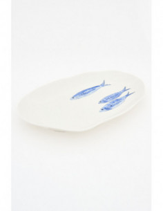 Plato ovalado diseño de peces  2