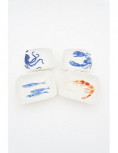 Platos marinos de cerámica 