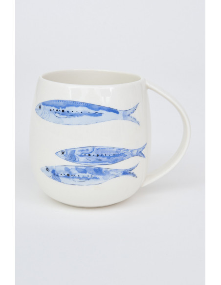 Mug de peces azulinos 