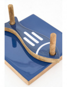 Servilletero marina de madera esmaltada  2