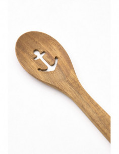 Cuchara de madera ancla marina  2