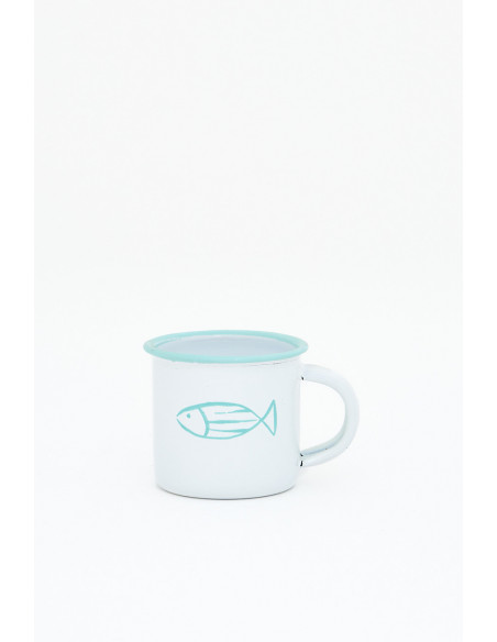  Taza metal de pez 