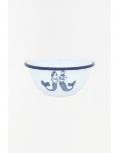 Bol sirena de metal blanco 