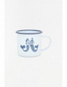 Mug marino blanco de metal 