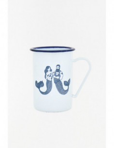 Mug largo de metal marino 