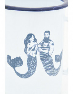 Mug largo de metal marino  2