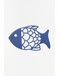 Salvamantel diseño de pez azul 