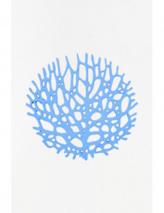 Salvamantel celeste diseño coral 