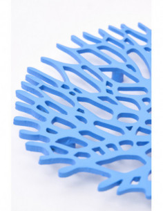 Salvamantel celeste diseño coral  2