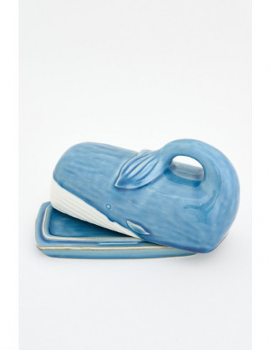  Plato de ballena de porcelana 