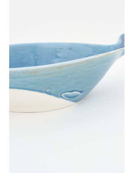  Bol de porcelana ballena azul 