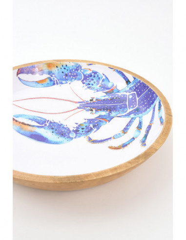  Plato langosta madera esmaltada 