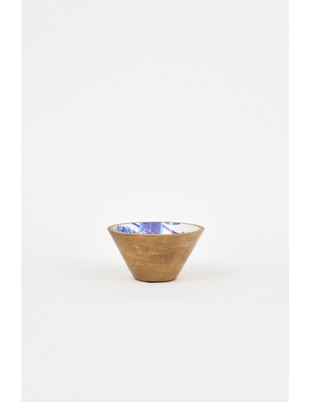  Bol hondo de madera esmaltada 