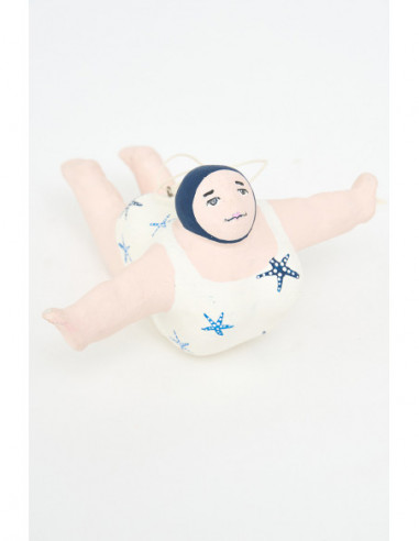  Bañista traje estrellas azules 