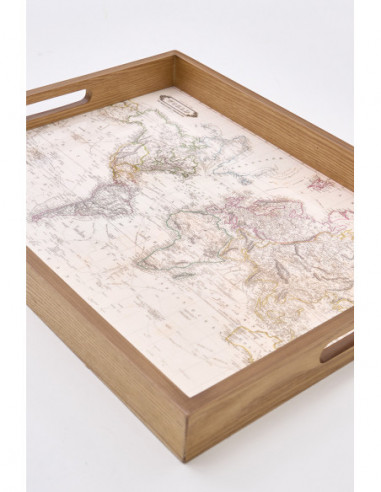  Bandeja náutica de madera rectangular 