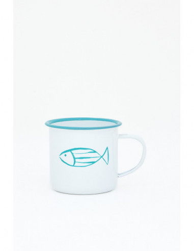  Mug metal turquesa 