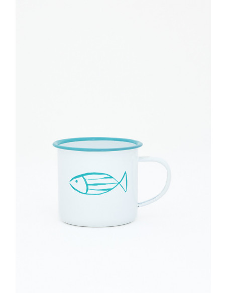  Mug metal turquesa 
