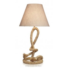 Lámpara náutica de cabo de cáñamo