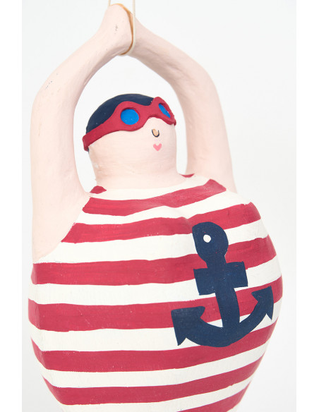  Figura bañista traje rojo 