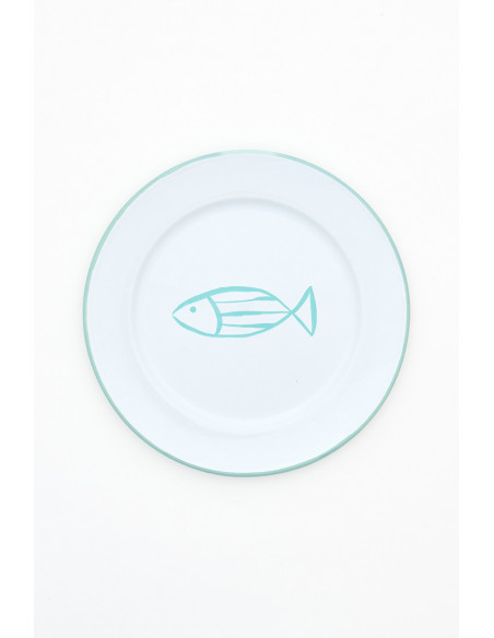 Plato metal verde 
