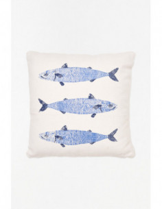 Cojín de peces blanco 