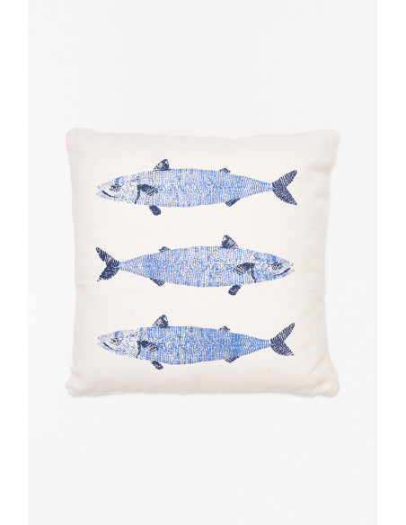 Cojín de peces blanco 