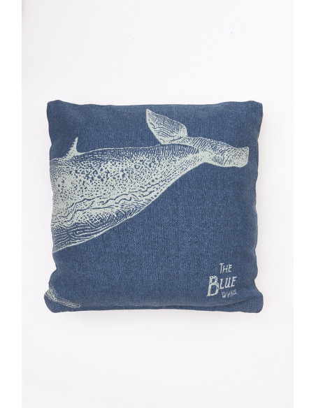  Cojín azul cola de ballena 